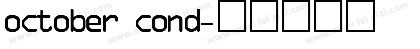 october cond字体转换